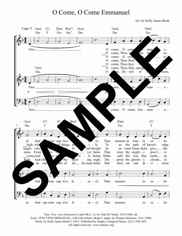 O Come, O Come Emmanuel [Men’s Choral Arrangement] (Barth)