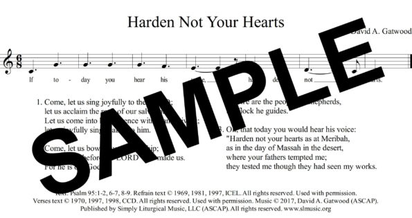 Harden Not Your Hearts SampleAssembly