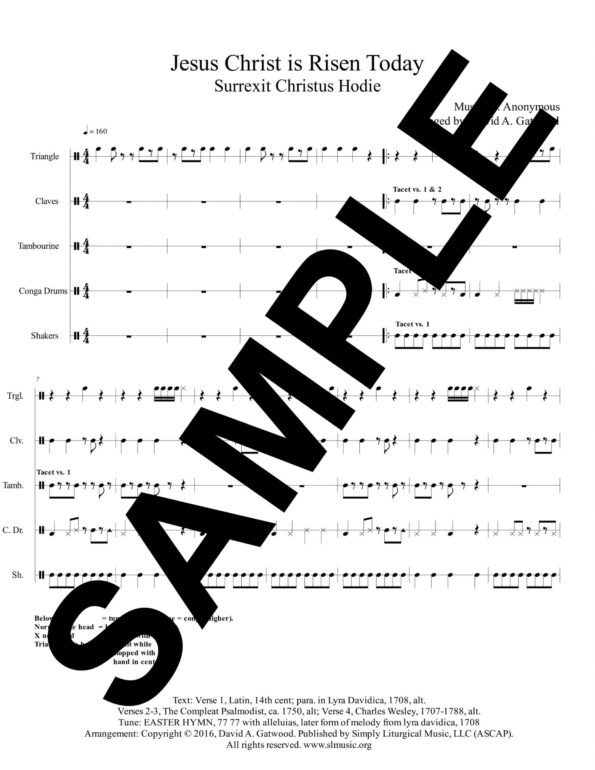Jesus Christ is Risen Today SamplePercussion scaled