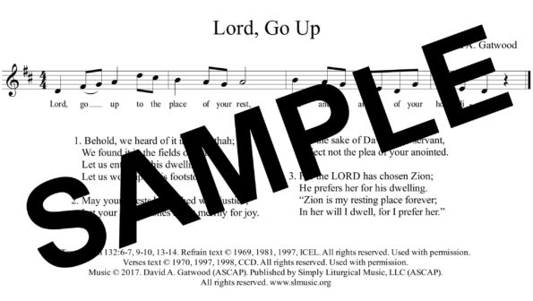 Psalm 132 Gatwood Sample Assembly