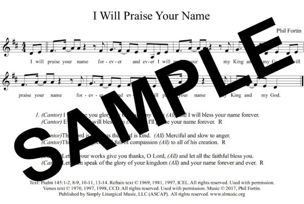 Psalm 145 Fortin Congregation Sample 3