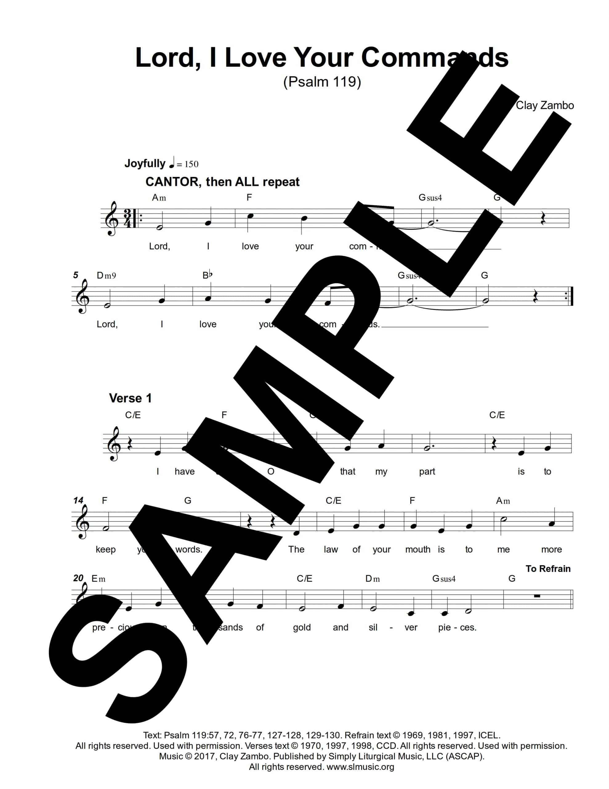 Psalm 119 – Lord, I Love Your Commands (Zambo)