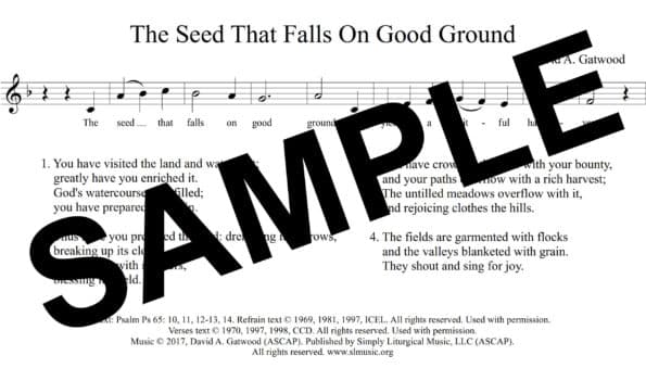 Psalm 65 Gatwood Sample Assembly 1