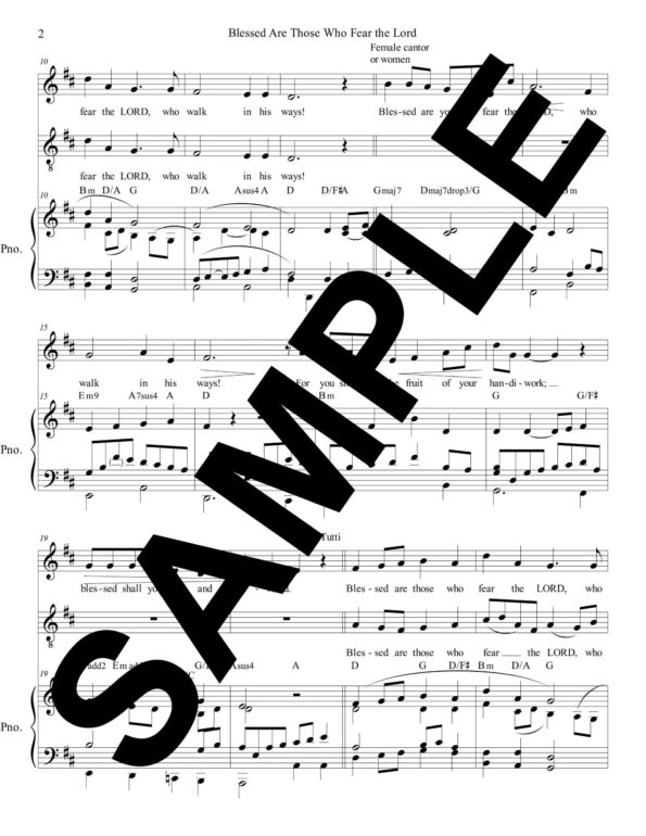 Psalm 128 Gatwood Sample Piano Melody scaled