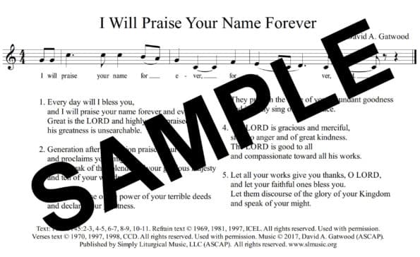 Psalm 145 Thanksgiving Gatwood Sample Assembly