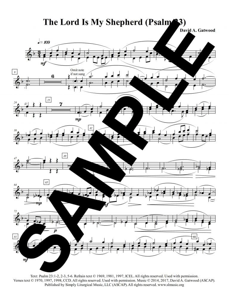 Psalm 23 (Gatwood) -Sample Flutes