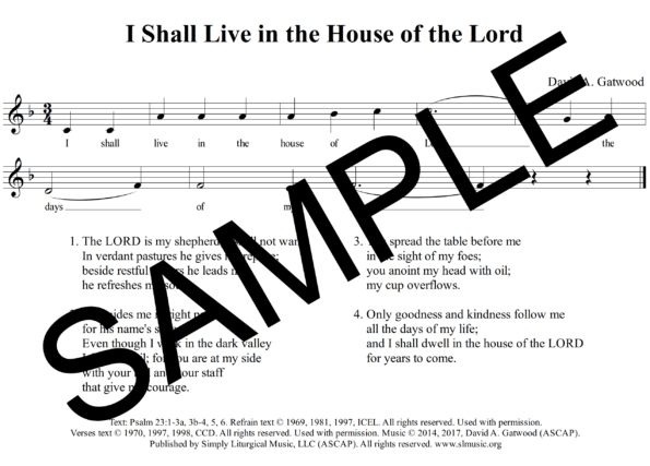 Psalm 23 I Shall Live in the House of the Lord Gatwood Sample Assembly 1 png