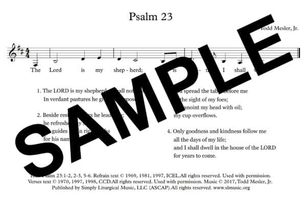 Psalm 23 Mesler Sample Assembly