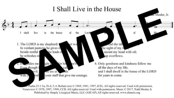 Psalm 23 b Mesler Sample Assembly