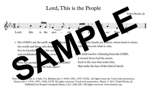 Psalm 24 All Saints Mesler Sample Assembly