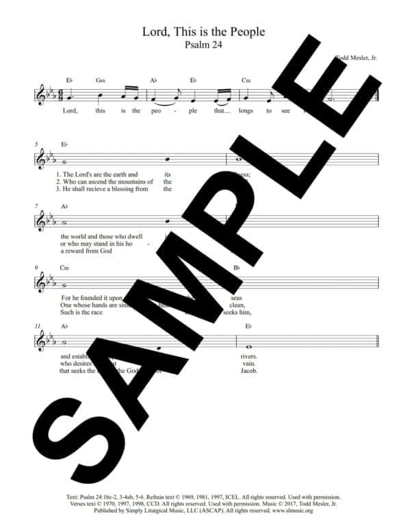 Psalm 24 All Saints Mesler Sample Lead Sheet scaled