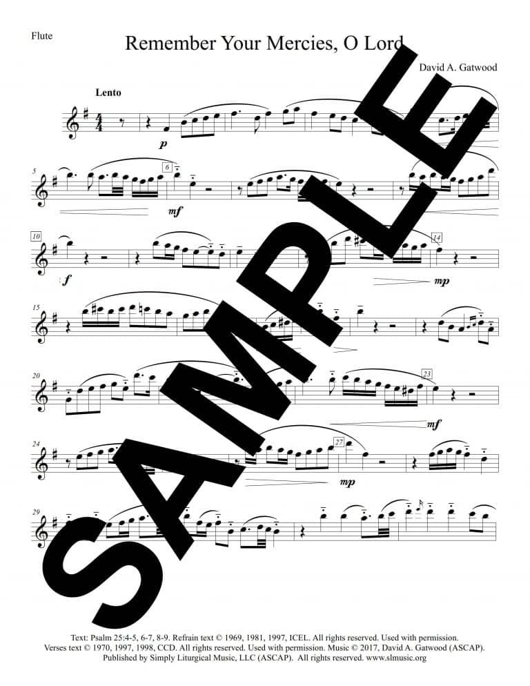 Psalm 25 (Gatwood) -Sample Flute