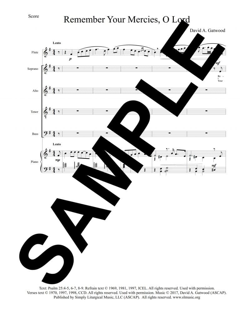 Psalm 25 (Gatwood) -Sample Score