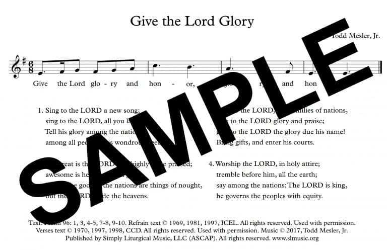 Psalm 96 (Mesler) -Sample Assembly