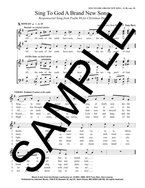 3. Xmas Day Ps 98 Sing To God A Brand New Song jm 634Sample Musicians Parts 3 scaled