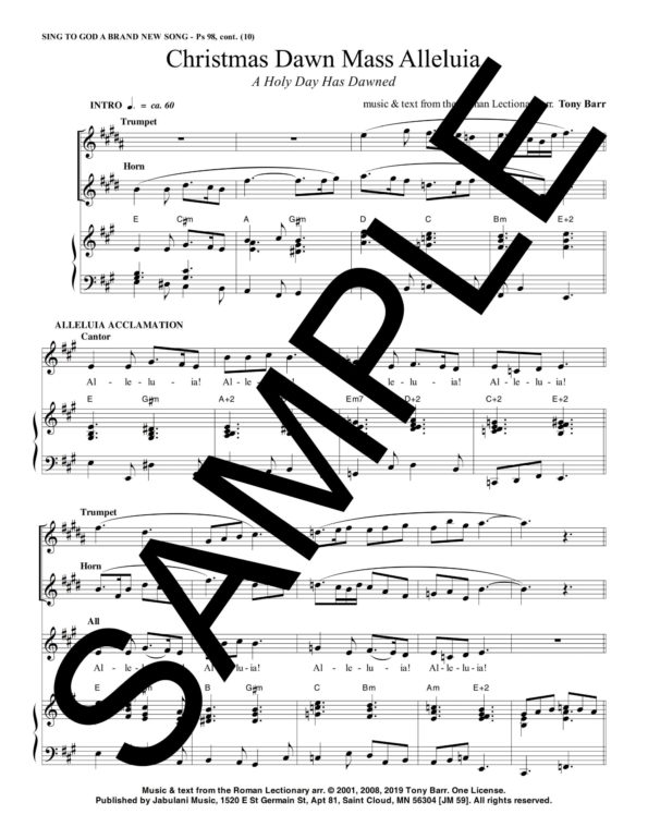 3. Xmas Day Ps 98 Sing To God A Brand New Song jm 634Sample Musicians Parts 4 scaled