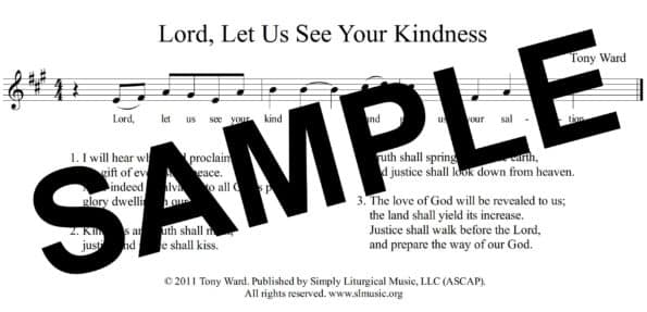Psalm 85 Ward Sample Assembly
