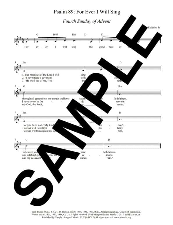 Psalm 89 For Ever I Will Sing Mesler Sample Lead Sheet Adv4 scaled
