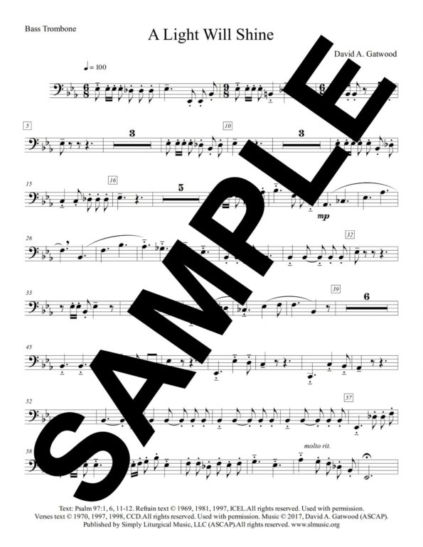 Psalm 97 Christmas Gatwood Sample Bass Trombone scaled