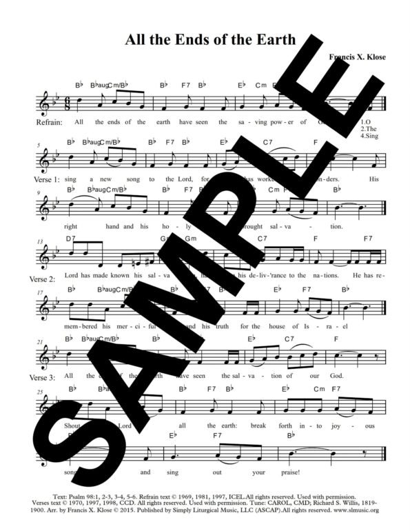 Psalm 98 Christmas Klose Sample Lead Sheet scaled