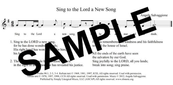Psalm 98 Salvaggione Sample Assembly Sing to the Lord
