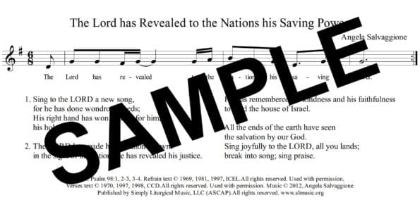 Psalm 98 Salvaggione Sample Assembly The Lord Has Revealed