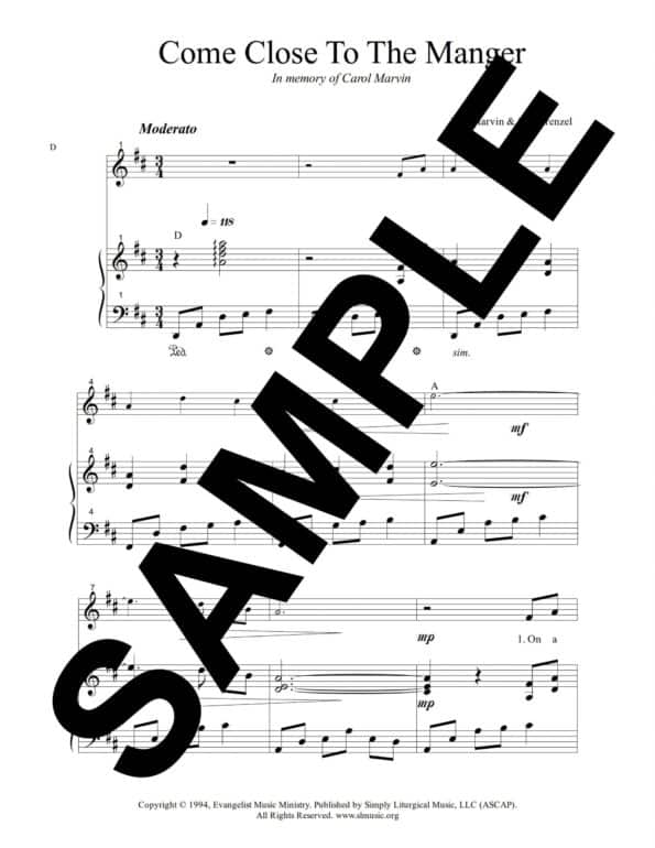 Come Close To The Manger Sample Piano 1 scaled