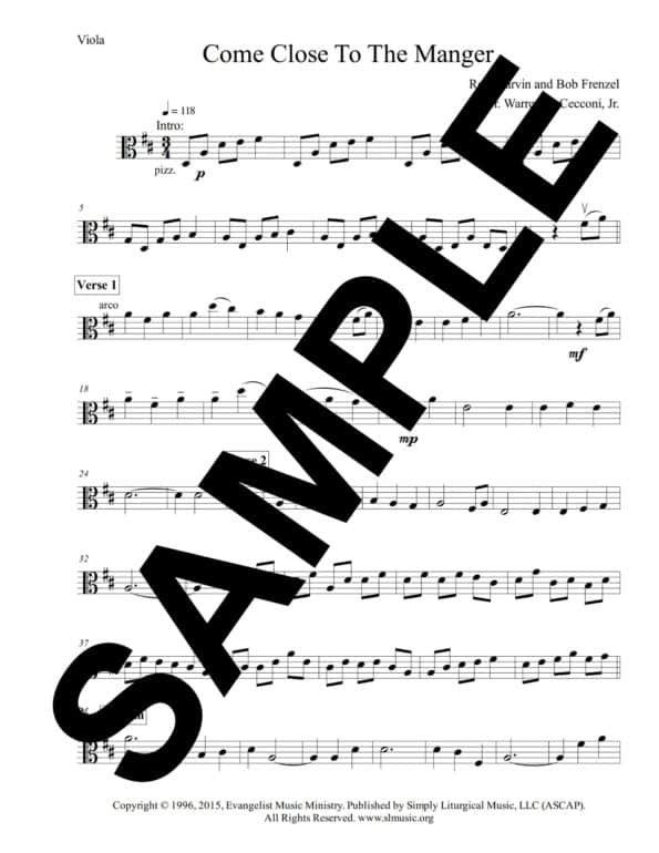 Come Close To The Manger Sample Viola scaled