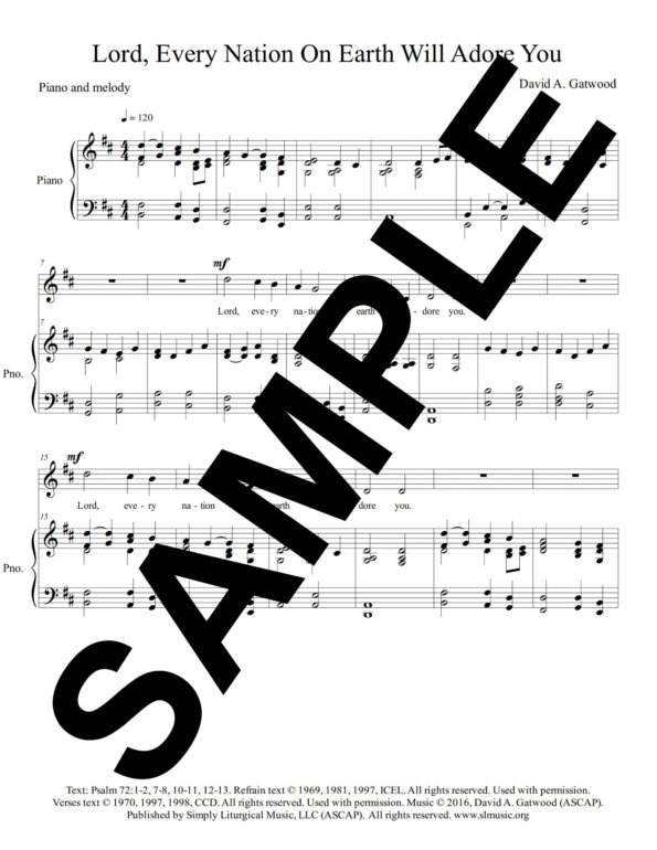 Psalm 72 Eiphany Gatwood Sample Piano Melody scaled