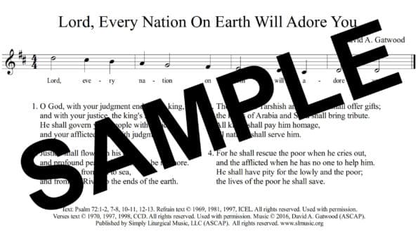 Psalm 72 Epiphany Gatwood Sample Assembly
