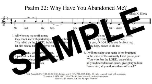 Psalm 25 palm Klose Sample Assembly