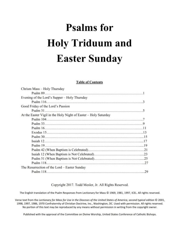Psalm for Holy Triduum and Easter Sunday Mesler scaled