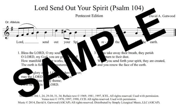 Psalm 104 Pentecost Gatwood Sample Assembly