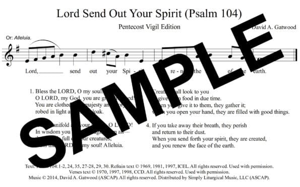Psalm 104 Pentecost Vigil Gatwood Sample Assembly