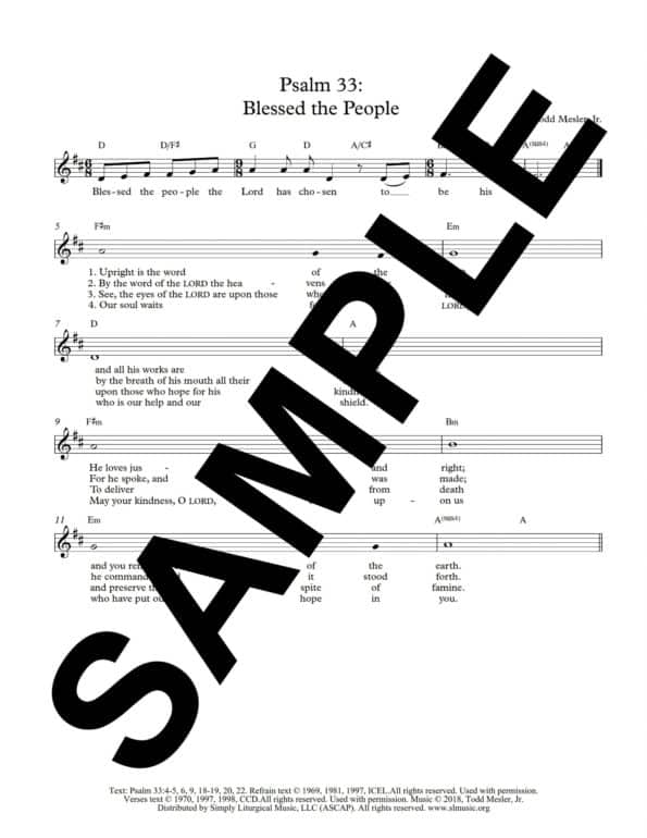 Psalm 33 Trinity Mesler Sample Lead Sheet scaled