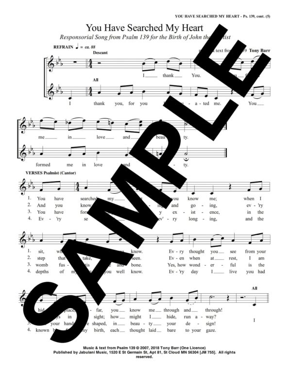 Psalm 139 Baptist Barr Sample All Music 2 scaled