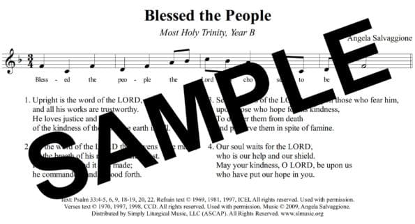 Psalm 33 Trinity Salvaggione Sample Assembly