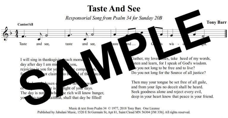 Psalm 34-20B (Barr)-Sample Assembly