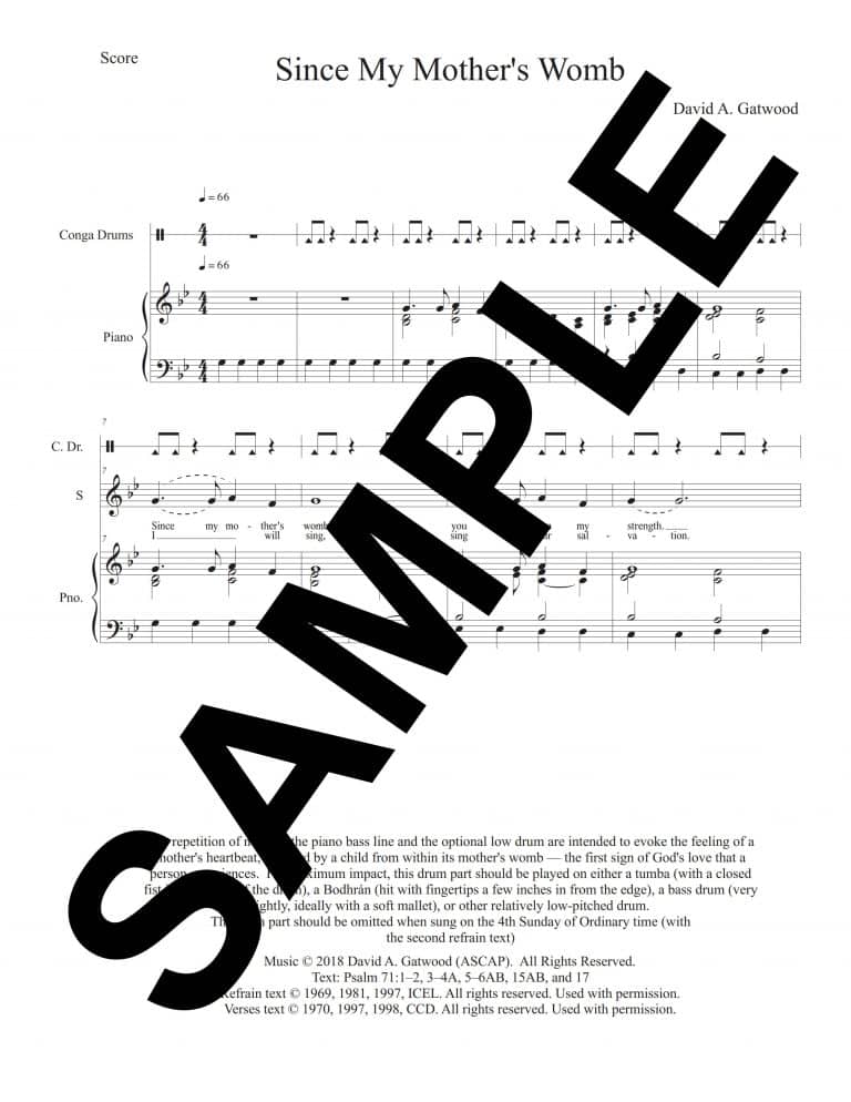 Psalm 71 (Gatwood)-Sample Score