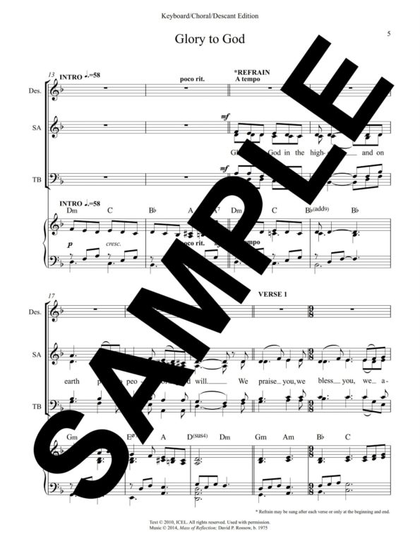 Mass of Reflection Sample Keyboard Choral Descant Edition scaled