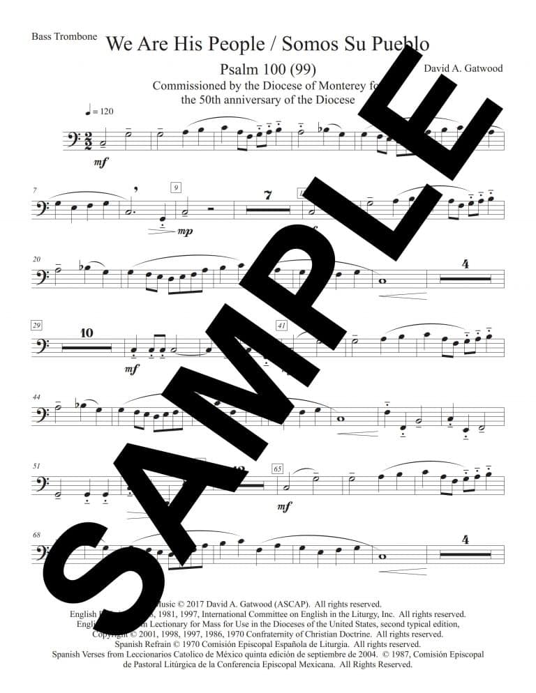 Psalm 100 (Gatwood)-Sample Bass Trombone