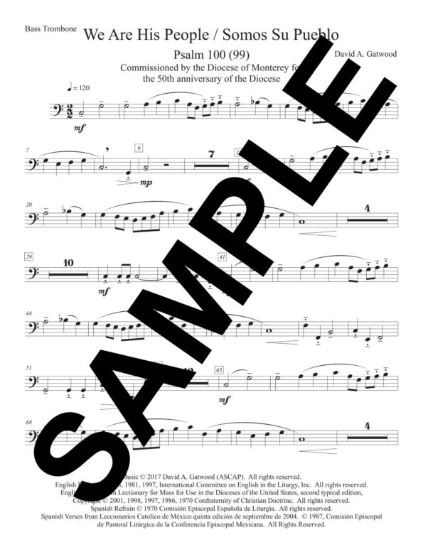 Psalm 100 Gatwood Sample Bass Trombone scaled
