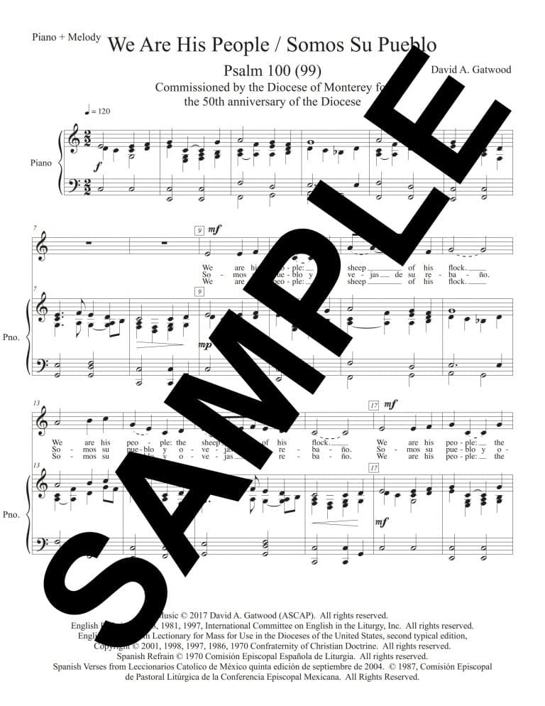 Psalm 100 (Gatwood)-Sample Piano_Melody