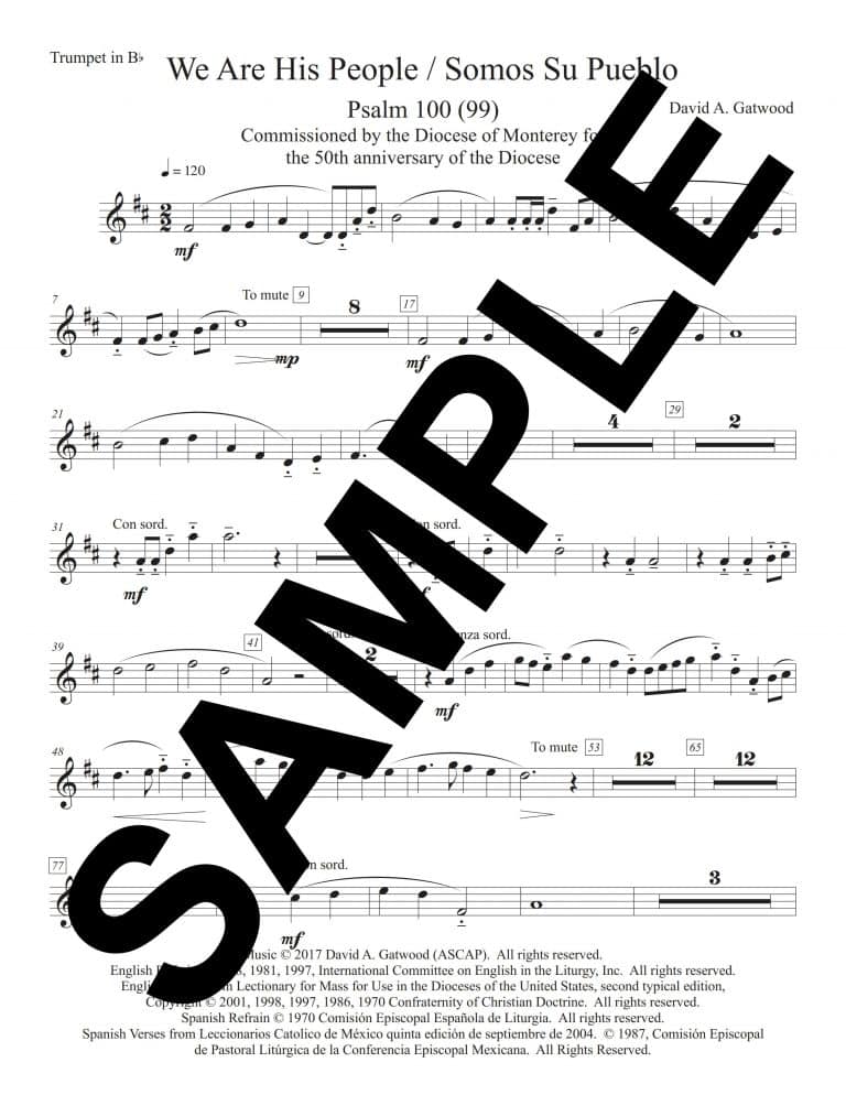 Psalm 100 (Gatwood)-Sample Trumpet in Bb
