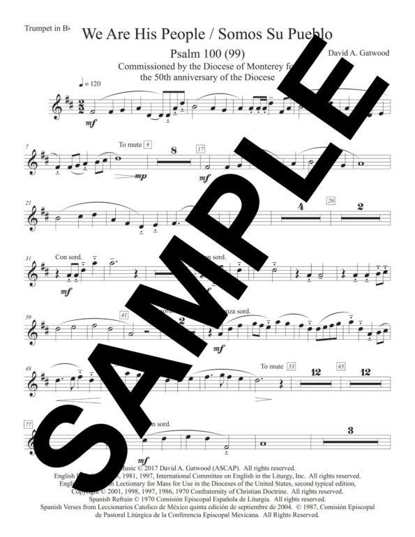 Psalm 100 Gatwood Sample Trumpet in Bb scaled