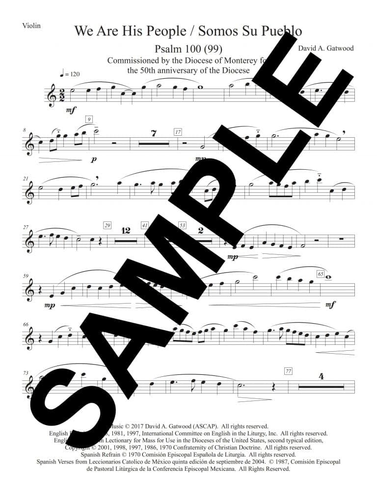 Psalm 100 (Gatwood)-Sample Violin