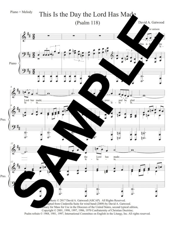 Psalm 118 Easter Gatwood Sample Piano Melody scaled