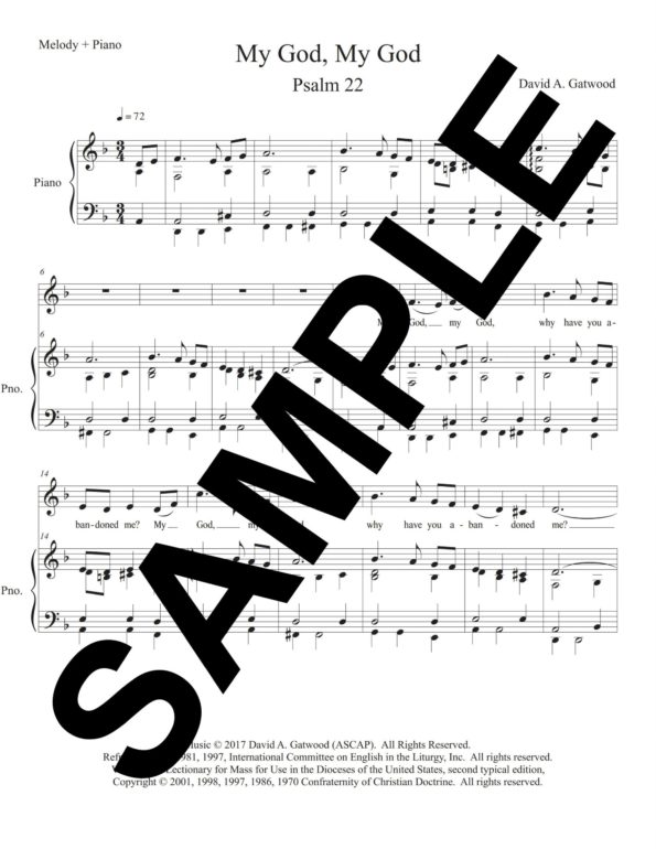 Psalm 22 Palm Gatwood Sample Melody Piano scaled