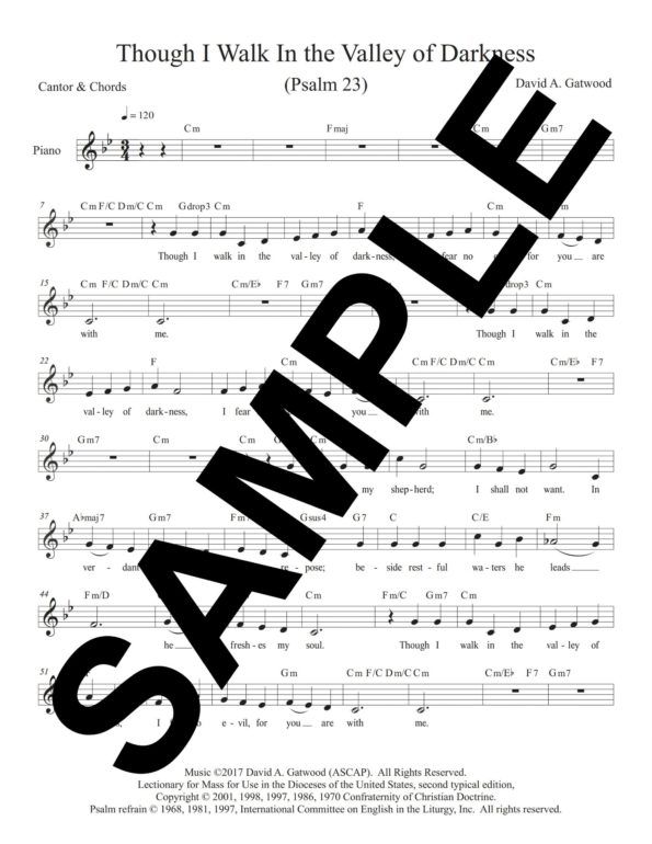 Psalm 23 Souls Gatwood Sample Lead Sheet scaled