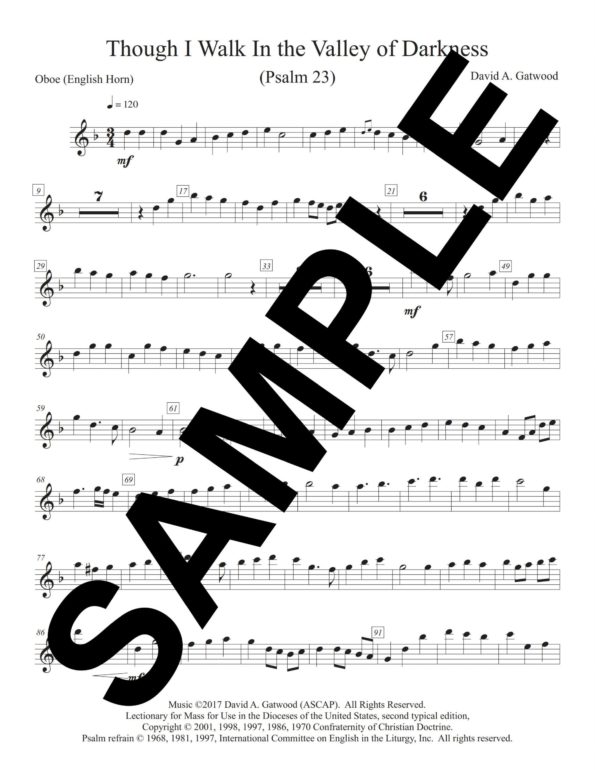 Psalm 23 Souls Gatwood Sample Oboe English Horn scaled